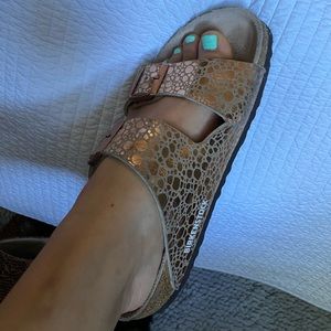 Rose gold Birkenstock